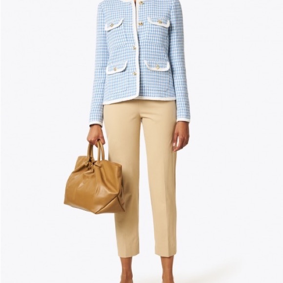 Piazza Sempione Audrey Straight Leg Pants Brown / Beige Size 42 Italian - Picture 3 of 16